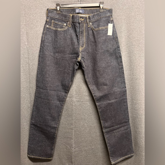 NWT - GAP Factory Men’s Straight Taper GapFlex Jeans, Black Wash - 32Wx32L - Picture 4 of 10